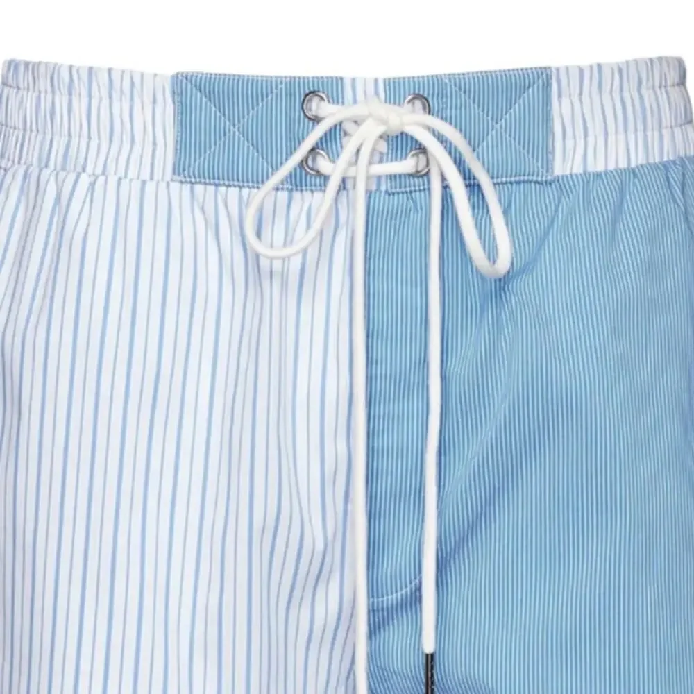 Ser.O.Ya Mens Size XL NEW Ziggy Swim Trunk Shorts in Blue Stripe Combo NWT